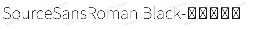 SourceSansRoman Black字体转换